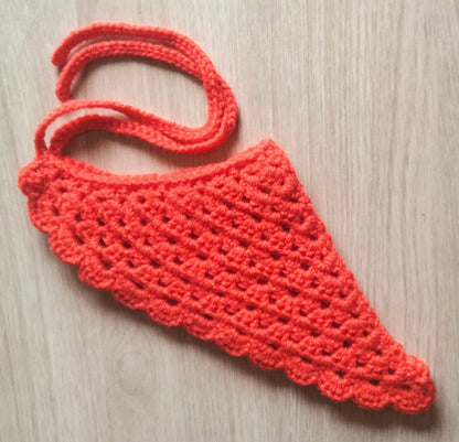 Crochet Valentine Scalloped Bandanas