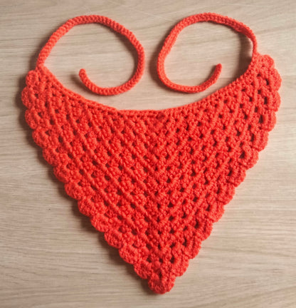 Crochet Valentine Scalloped Bandanas