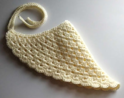 Crochet Cream Bandana