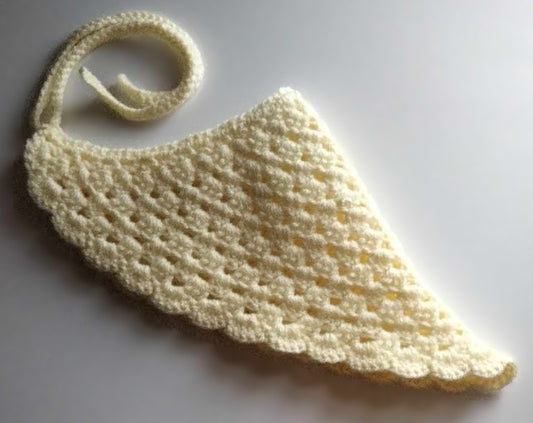 Crochet Cream Bandana