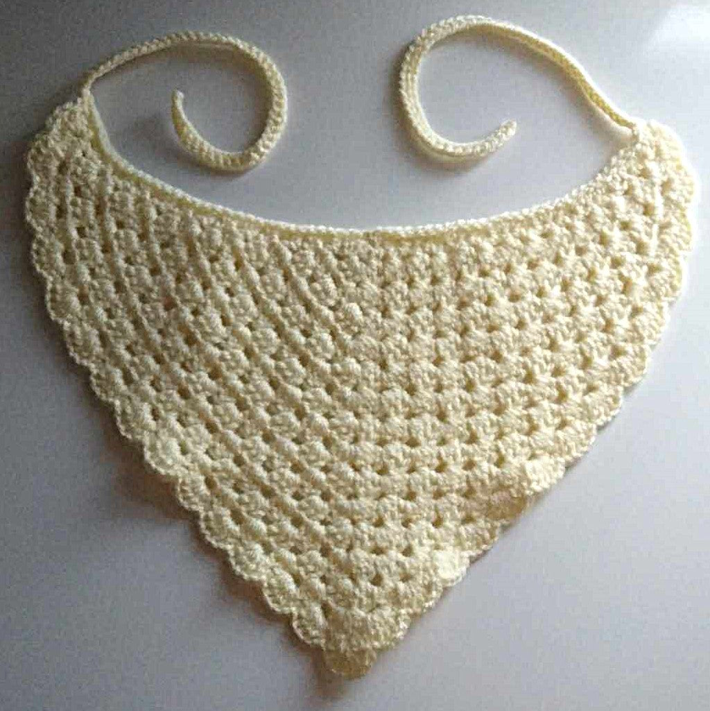 Crochet Cream Bandana