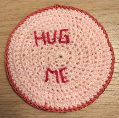 Crochet Conversational Heart Coasters