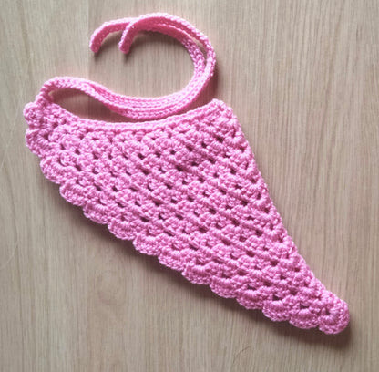 Crochet Valentine Scalloped Bandanas