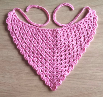 Crochet Valentine Scalloped Bandanas
