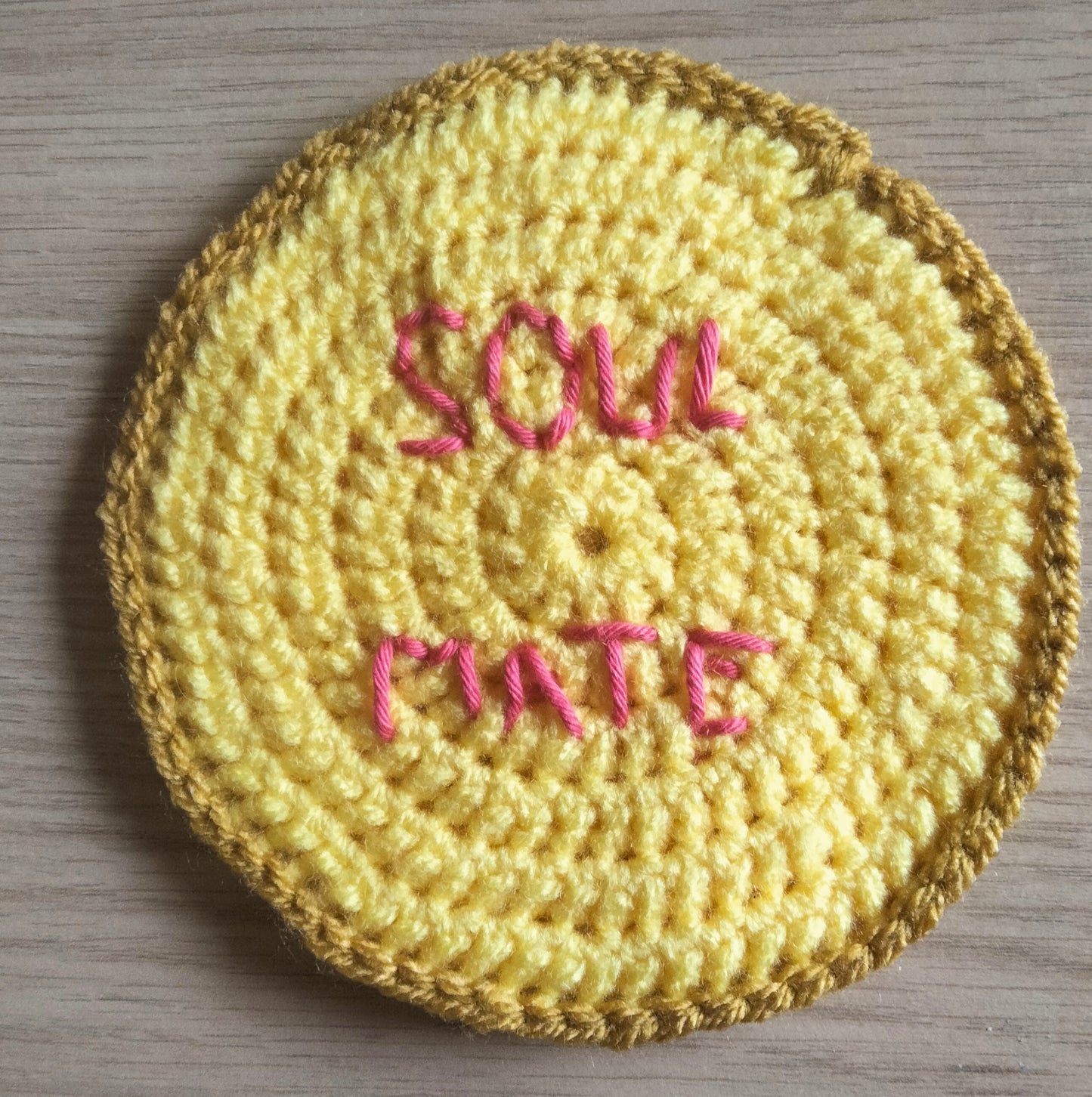Crochet Conversational Heart Coasters